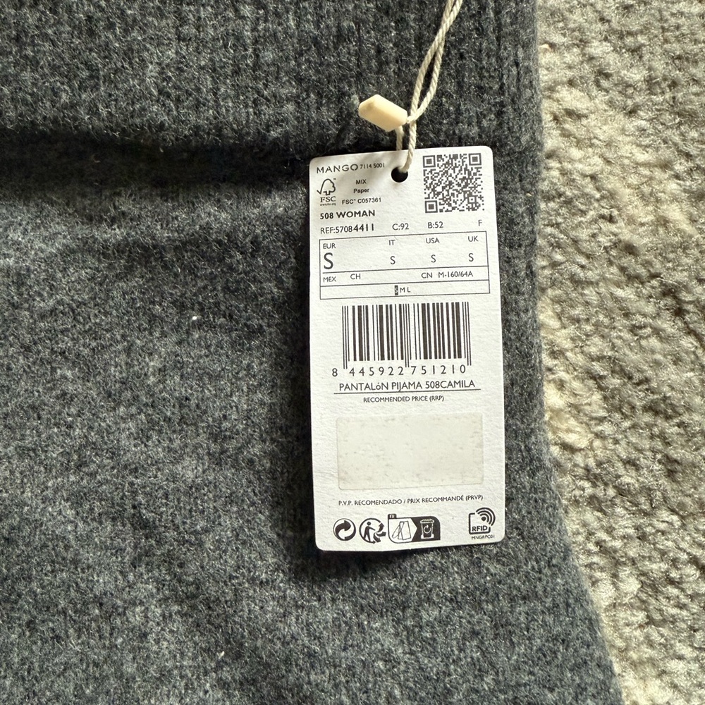 Mango Women PANTS size S color grey - Picture 5 of 8
